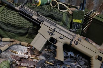 Ares AEG SCAR-H with EFCS (Dark Earth) - Detail Image 8 © Copyright Zero One Airsoft